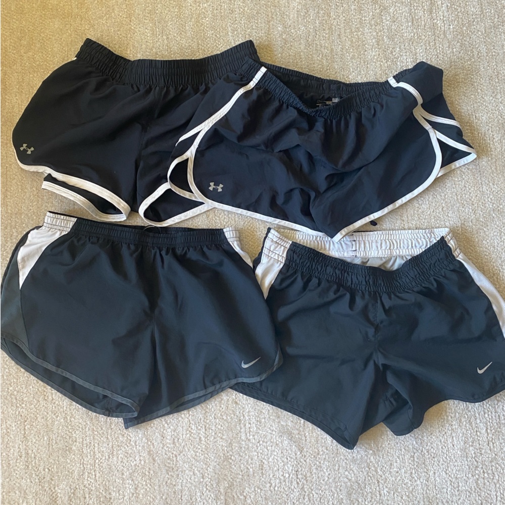 Black running shorts (4 pair)